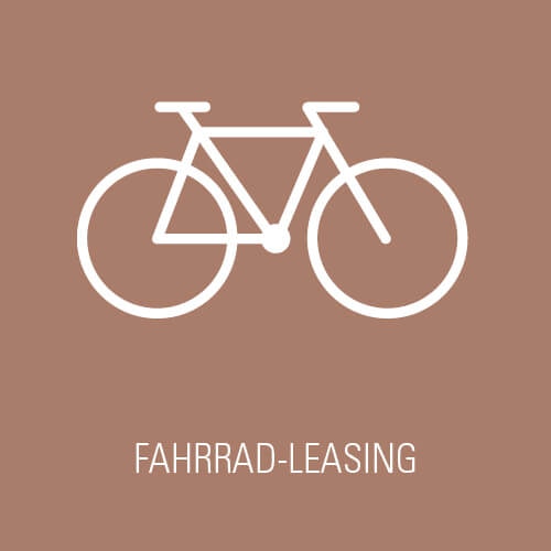 Mobil und umweltbewusst Einfaches Fahrradsymbol auf braunem Hintergrund – Hinweis auf Fahrrad-Leasing-Angebot für Mitarbeitende.
