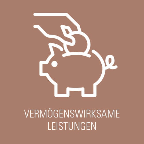 Vermögenswirksame Leistungen Sparschwein mit Münze – steht für finanzielle Unterstützung durch vermögenswirksame Leistungen.