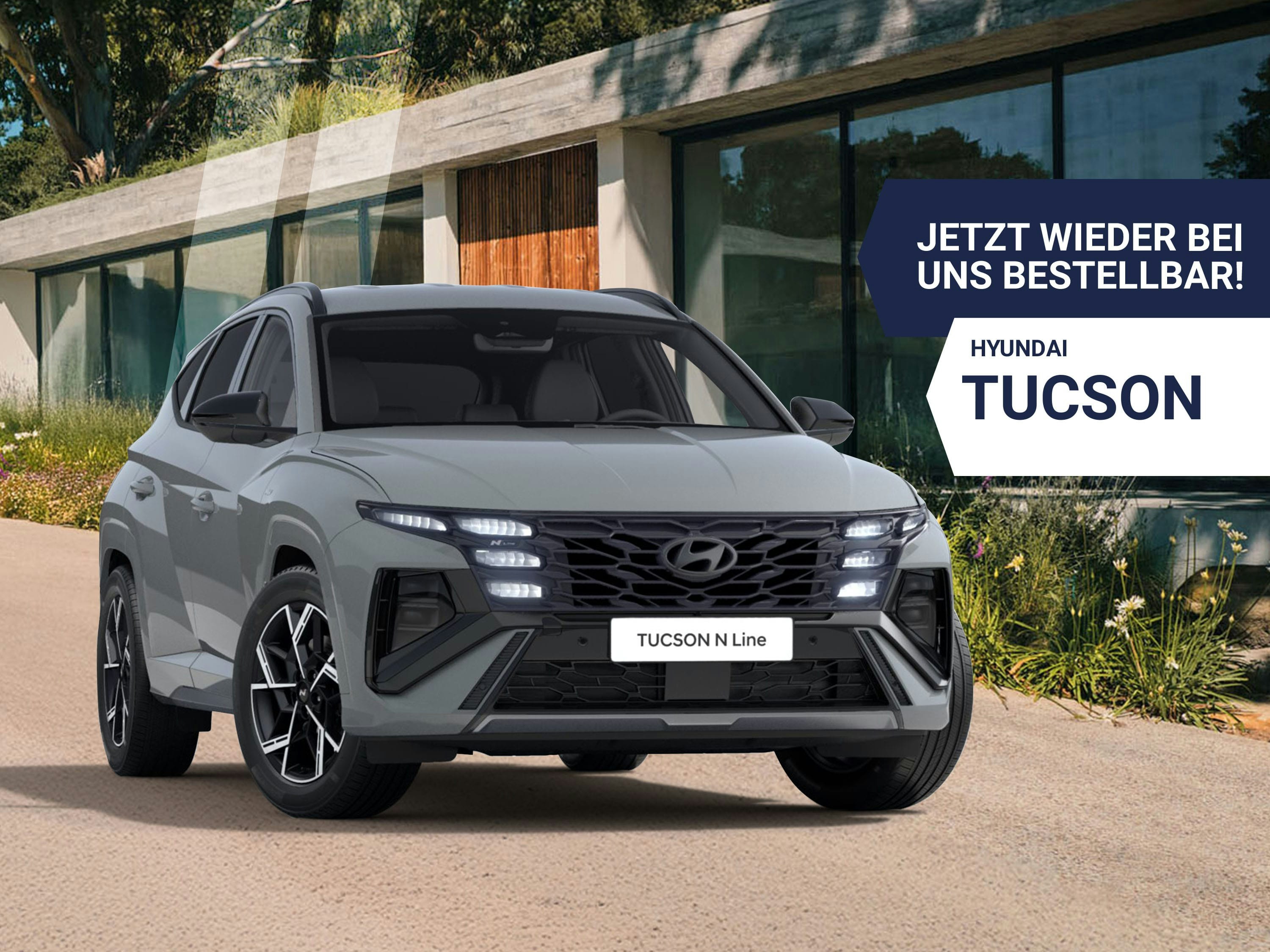 Hyundai Tucson N Line – jetzt wieder bestellbar Hyundai Tucson N Line in Grau – jetzt wieder bestellbar, sportliches Design, modernes SUV für Alltag und Freizeit“